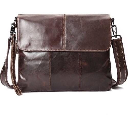 Oil Wax Leather Mens Bags Chinese Style Fashion Brand High Quality Classic Multi-Function Luxury Personality Shoulder Bags