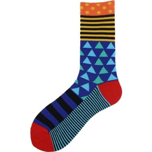 Harajuku new socks, Pu mianchao brand, the same style, medium stockings, contrast color, mens cotton socks, trend cycling, stre