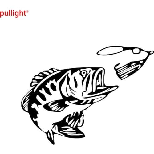 Bass Fishing Fish Car Rear Windshield Glass Decoration Stickers Car Modification Accessories Motorcycle SUVs Car Styling