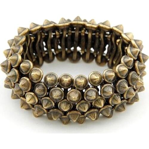 Punk Spike Bullets Bracelet Rivets Cuff Bracelets Jewelry For Men Women Gifts @17 TT@88