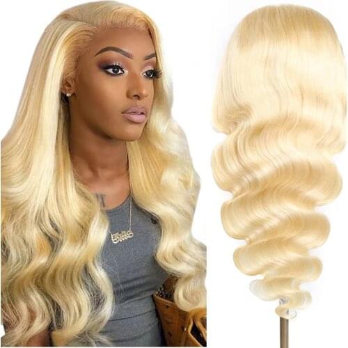 613 Lace Front Wig 13x4 Body Wave Blonde Lace Front Wig Human Hair Brazilian Virgin Body Wave Lace Front Wig Hd Lace Frontal Wig