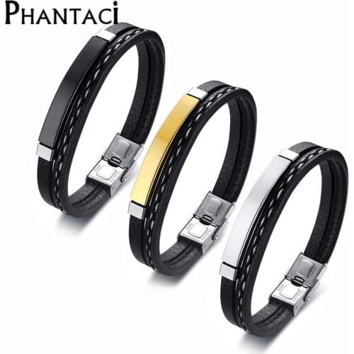 PHANTACI Leather Bracelets