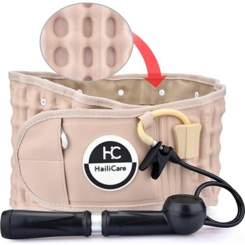 Lower Back Pain Belt Inflatable Air Traction Decompression Lumbar Support Brace Back Pain Reliever with Extension Belt