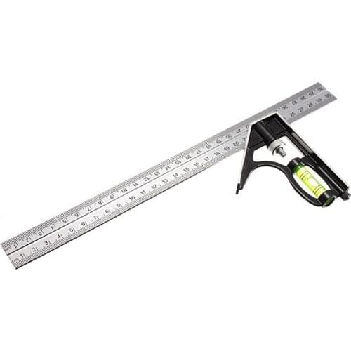 Adjustable 300mm Engineer Combination Try Square Set Right Angle Guide