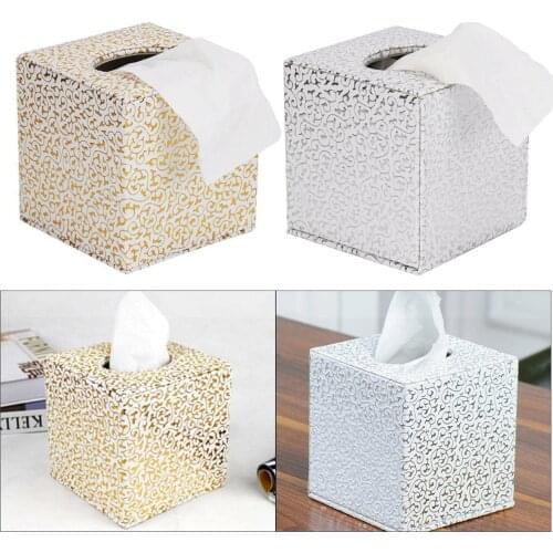 Carved Car Home Cube Shaped Tissue Box Fashion Elegant Household Living Room Desktop Towel Napkin Tissue Dispenser Holder