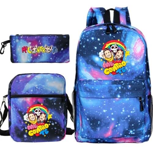 Funny Me contro Te Print Backpack Student 3Pcs Set School Bags Boys Girls Beautiful Pattern Knapsack Travel Backpacks Daily Bags