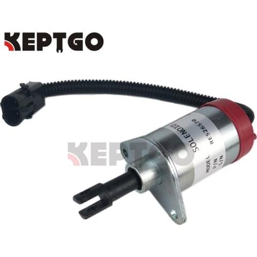 RE526570 12V Shutoff Solenoid Valve for John Deere Loader Skid Steer 317 320 325 328 CT332 Tractor 5225