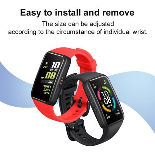 Portable Fitness Equipment Suitable For Honor Band 6 Silicone Strap For Honor 6 Monochrome Replacement Wristband