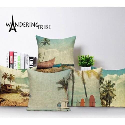 Tropical Decor Living Room Cushion Shabby Chic Beach Pillow Nordic Home Decorative Pillow Cover 45*45 Custom Sofa Cushion Covers