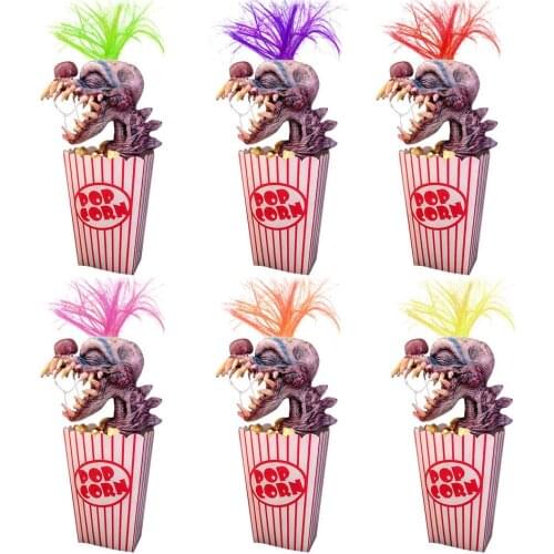 Ugly Sculpture Painting Killer Statue In Outer Space Quirky Halloween Decoration Popcorn Clown Ornaments Resin Ugly Ornaments