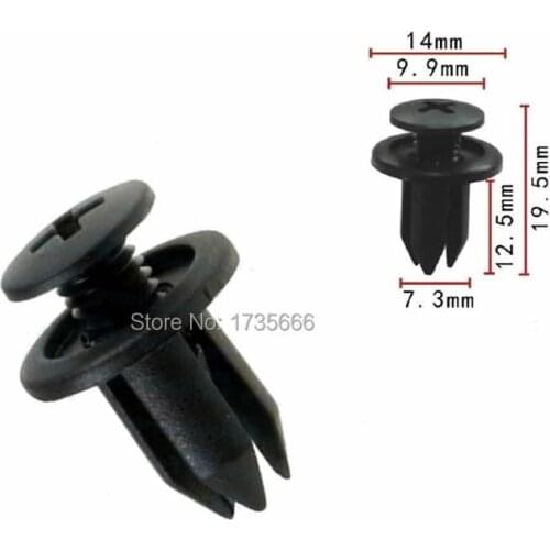 500PCS Inner Fender Clip Black Nylon Retainer 7mm Hole For Honda Accord Civic Element For Mazda 323 90657-SA6-0030 94198687