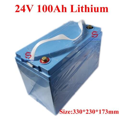 Waterproof 24V 100AH Lithium Ion Battery Electric Bicycle 24V Solar Golf Car Lipo Battery for Forklift Fork + 29.4v 10A Charger