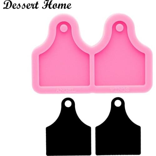DY0785 Bright COWTAG Resin Craft for Earring, Chocolate Silicone Molds, Cow tag DIY Epoxy Jewelry Resin Casting Molds