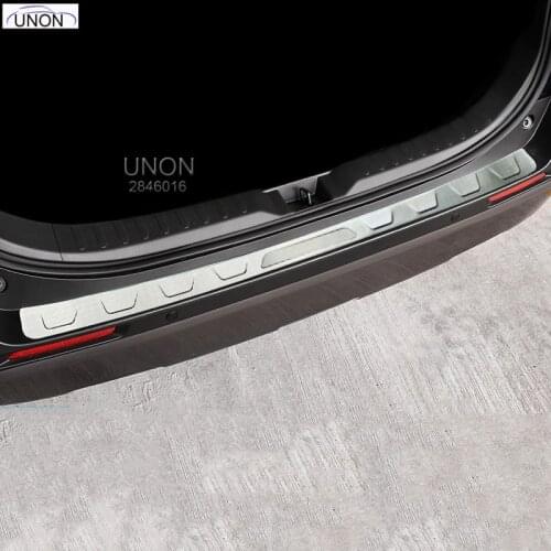 For Toyota RAV4 2019 5th Car Rearguards Stainless Steel Rear Bumper Trunk Fender Sill Plate Protector Guard Covers Trim