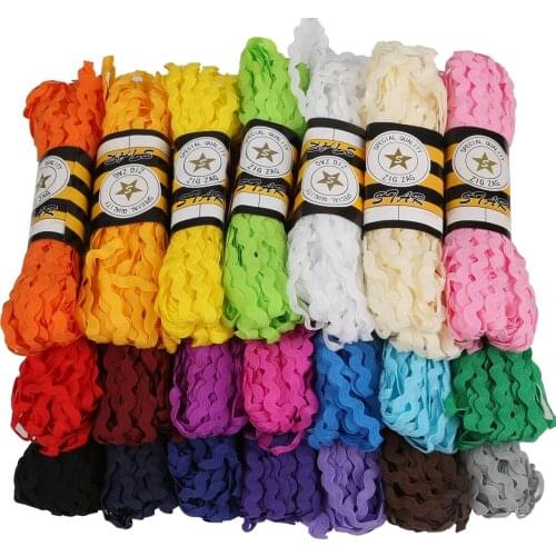 15Yard/lot 8mm Multi Color Wave Grosgrain Terylene Ribbon Lace Trim Ribbon For Gift Wrap DIY Sewing Curtain Pillow Decorations