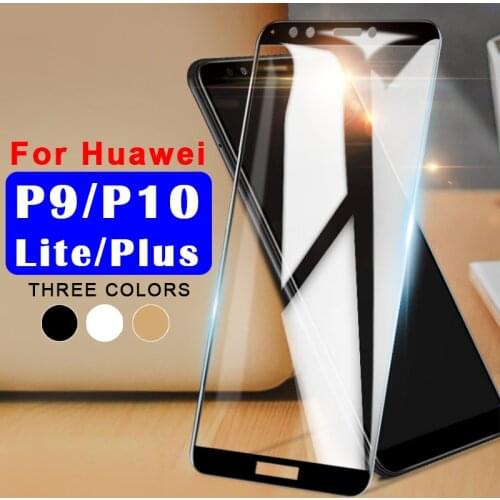 5pcs Protective glass on for huawei p10 lite tempered glass p9 p 9 10 plus light p10lite screen protector huawey hauwei film