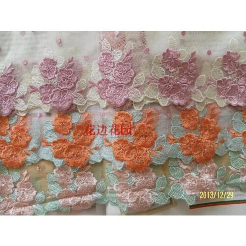 With 14cm3 color flower shape embroidery DIY lace clothing accessories decorative clothing