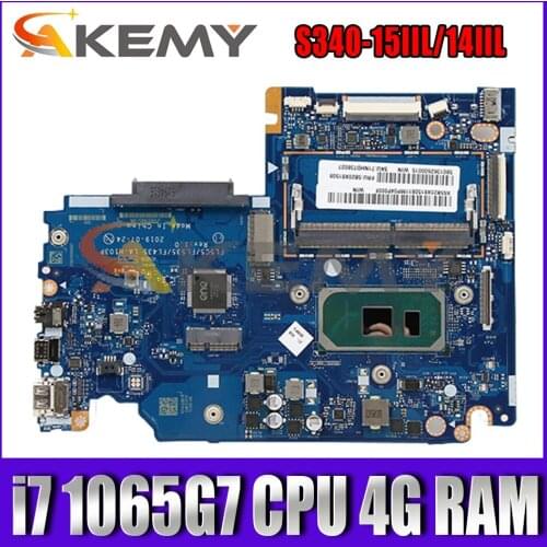 For Lenovo S340-15IIL S340-14IIL laptop motherboard FL5C5/LF535/FL435 LA-H103P with i7 1065G7 CPU 4G RAM tested 100% work