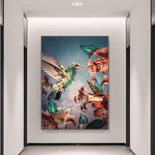 Canvas Wall Art Beautiful Bird Canvas Prints Animal Painting Decoration for Home Room Frameless Wall Picture