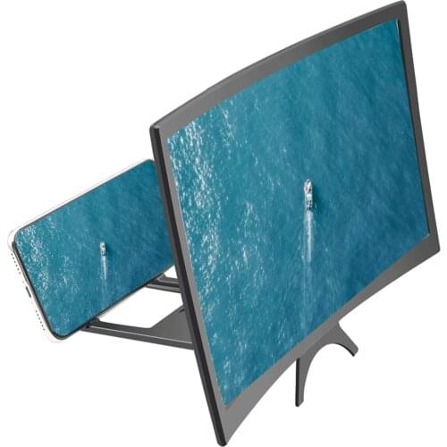 12 inch Mobile Phone HD Screen Video Magnifier Folding Curved Enlarged HD Movie Amplifying Projector Stand Bracket with Speaker