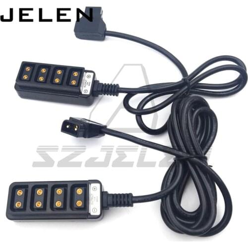 RED/ARRI camera power cable, D-TAP B-type female connector 1/ 4 , D-TAP plug to 4 D-tap female connector 150cm