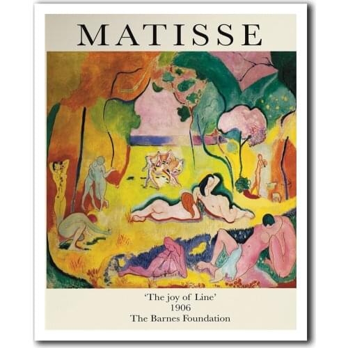 Matisse 'The Joy Of Line' Painting Print, Exhibition Poster, Exhibition Wall Art, Vintage Poster, Mid Century Wall Art
