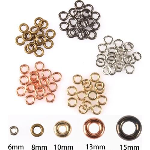 6mm-15mm Gold Rhodium Plastic Closed Jump Rings Single Loop Rings Supplies For Jewelry Making Findings DIY Connector Accessories
