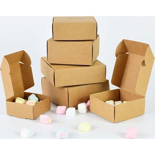 6pcs Kraft Paper Candy Box DIY Handmade Marbling Printed Cookie Treat Boxes Wedding Birthday Party Favors Gift Package Supplies