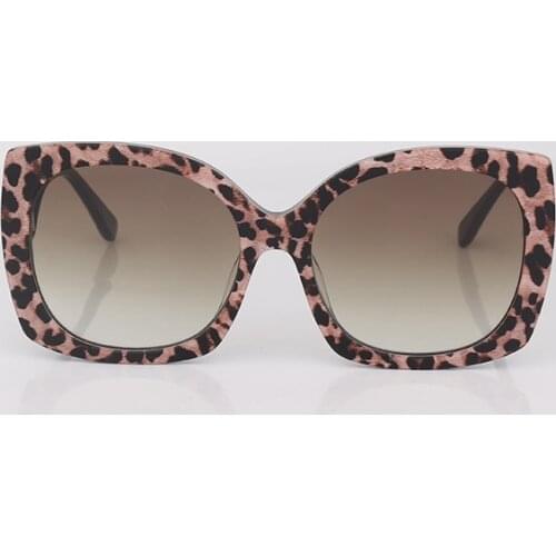 Cat eye leopard Acetate frame women sunglasse fashion style gradient brown lens