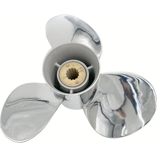 Boat Propeller 11 1/8x14 for Mercury 40HP-60HP 3 Blades Stainless Steel Prop SS 13 Tooth RH 11.125x14