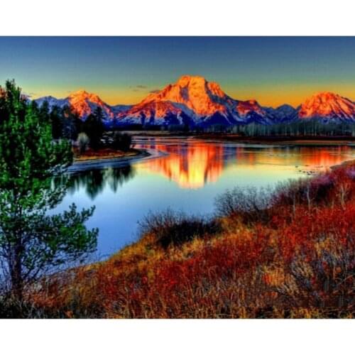 GATYZTORY Frame DIY Painting By Numbers Kit Landscape Acrylic Paint By Number Modern Wall Art Picture Canvas Painting Decor