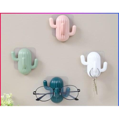 Wall-mounted Electric Toothbrush Holder Cactus Hook Creative Drain Shelf Toothbrush Organizer Bathroom Storage Rack Accessories