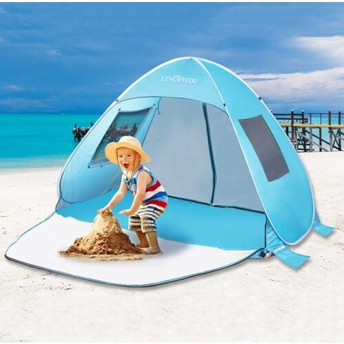 Beach Tent Pop Up Sun Shelter Tent Easy Setup Outdoor Travel Tent Family Tourist Ultralight Folding Automatic Open Camping Tent