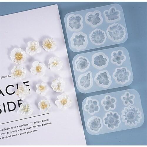 Silica Gel Crystal Epoxy Mold Small DIY Crafts Jewelry Making Tool Flowers Decorations Casting Silicone Mould