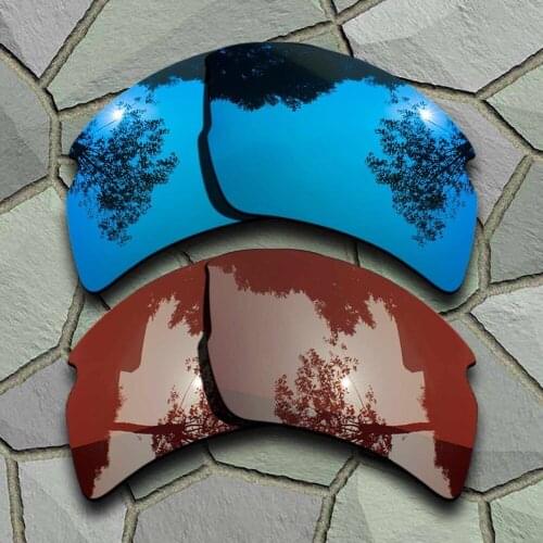 Sky Blue&Bronze Brown Sunglasses Polarized Replacement Lenses for Oakley Flak 2.0 XL