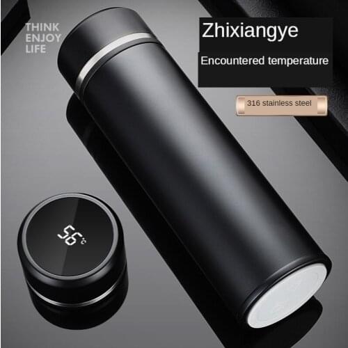Stainless Steel Thermos Bottle Portable Smart Touch Display Vacuum Insulation Bottle Fashion Travel Sports High-end Thermos Mug