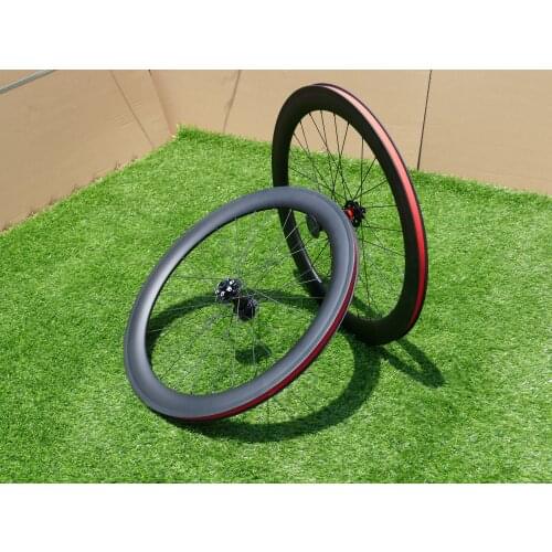 Ultra Light Wheel 60mm Full Carbon Road Cyclocross Bike Clincher Wheelset for Disc Brake Quick Release Front QR / Rear QR 135mm
