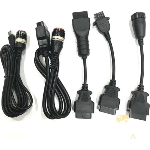 Vocom 88890300 5 Cables OBDII USB 14Pin 12Pin 8Pin For Vcads Truck Diagnostic tool scanner volvo vocom ii
