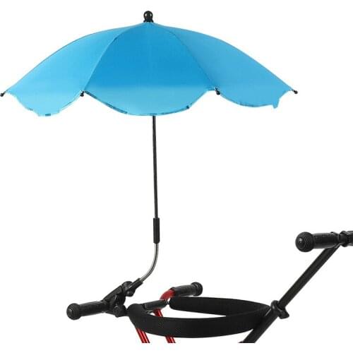 Stroller umbrella baby artifact trolley tricycle anti-ultraviolet sunscreen sunny rain dual-use umbrella strong umbrella