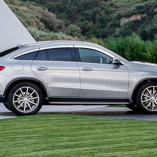 1 Set Windows Chrome Vent Visors Rain Guard Sun Shield Deflectors For Mercedes Benz GLE Coupe 2017-2019