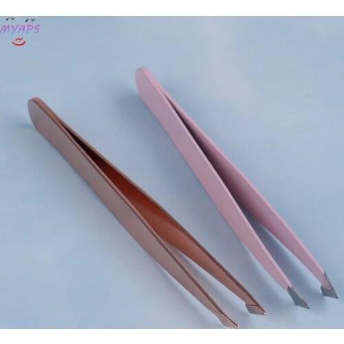 1x New Professional Stainless Steel Eyebrow Tweezers Face Hair Removal Eye Brow Trimmer Eyelash Clip Cosmetic Beauty Makeup Tool