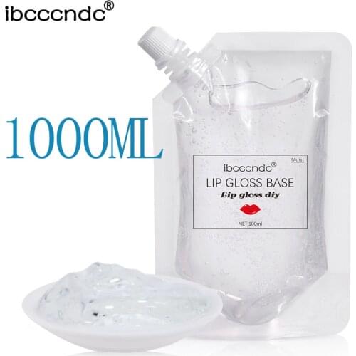 1000ml Clear Lip Gloss Base Gel in Bulk DIY Moisturizing Lipstick Material Gel Handmade Lip Gloss Wholesale Lipgloss Business