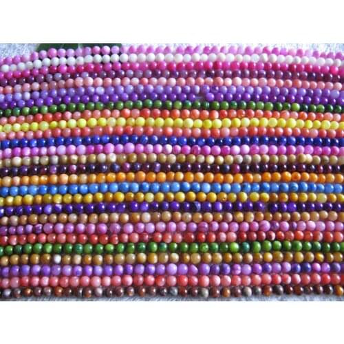 2250Beads/ 30strands+5-6mm Mixcolors Gems Mother of Pearl Shell Loose Beads+DIY Jewelry Bracelet Necklace Earrings Accessories