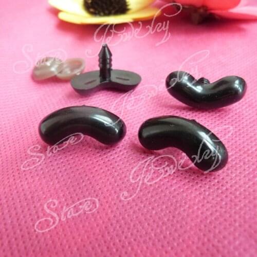 300pcs/lot ---23*9mm black color plastic safety toy nose with washer for DIY plush bear accessories