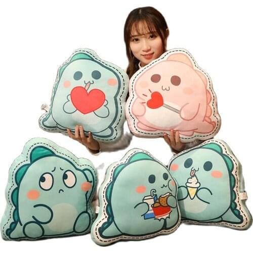 38*36cm Cute cartoon dinosaur printed cushion pillow super cute children room sofa bed decor high quality birthday gift for kids