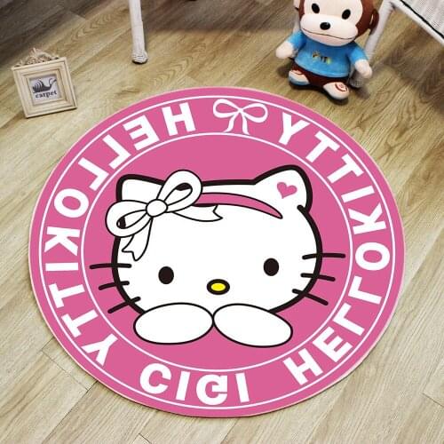 3D Printing and Dyeing Cartoon round Modern Minimalist Carpet Indoor Living Room Nordic Ins Hanging Basket Computer Chair Carpet