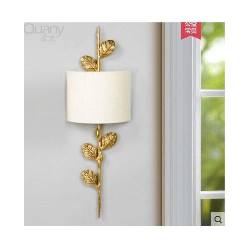 American minimalist personality designer creative copper wall lamp Nordic bedroom bedside lamp Jane American model wall lamp