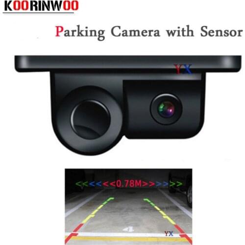 Koorinwoo Car rear view camera parking sensor Sound Alarm Vehicle Reversing Cam Back up Radar System Parking System parktronic
