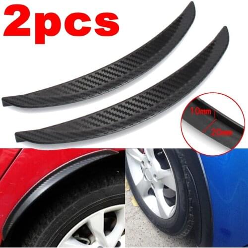 2pcs 24.5cm Universal Car Carbon Fiber Fender Flares Mud Flaps Splash Guards Arch Wheel Eyebrow Lip For Car Truck SUV