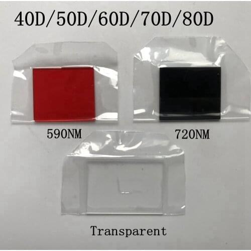 For Canon 40D 50D 60D 70D 80D CCD CMOS Image Sensor Infrared IR Filter Refit 590nm 630NM 680NM 720NM Transparent